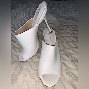 Michael Michael Kors made in Italy white high heels slides size 39